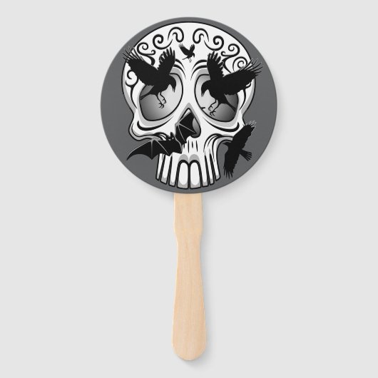 Schedel Halloween Decoratieve Calaveras Handwaaier (Achterkant)