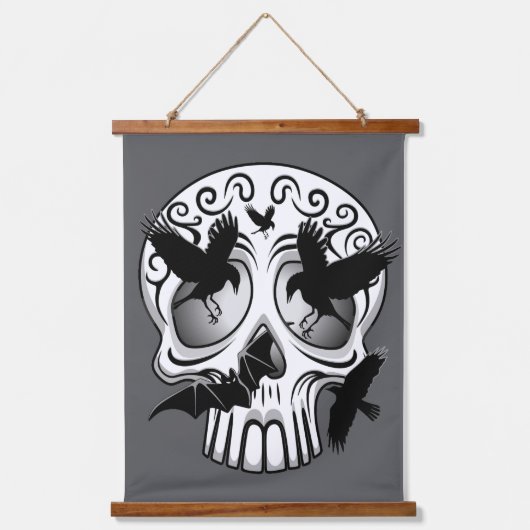 Schedel Halloween Decoratieve Calaveras Hangend Wandkleed (Voorkant 2)
