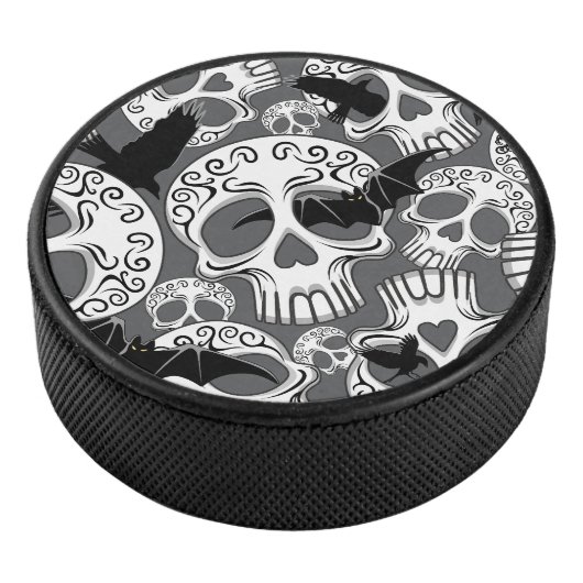 Schedel Halloween Decoratieve Calaveras Hockey Puck (3/4)