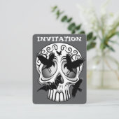 Schedel Halloween Decoratieve Calaveras Kaart (Staand voorkant)
