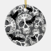 Schedel Halloween Decoratieve Calaveras Keramisch Ornament (Voorkant)