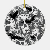 Schedel Halloween Decoratieve Calaveras Keramisch Ornament (Achterkant)
