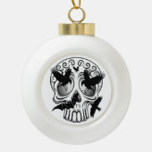 Schedel Halloween Decoratieve Calaveras Keramische Bal Ornament (Voorkant)