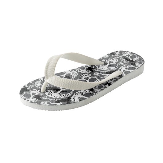 Schedel Halloween Decoratieve Calaveras Kinder Teenslippers (Schuin)