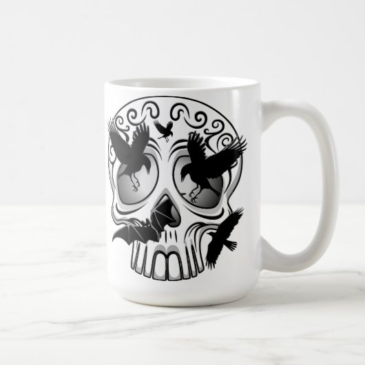 Schedel Halloween Decoratieve Calaveras Koffiemok (Rechts)