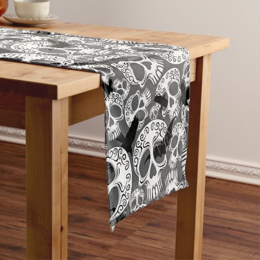 Schedel Halloween Decoratieve Calaveras Korte Tafelloper (Voorbeeld)