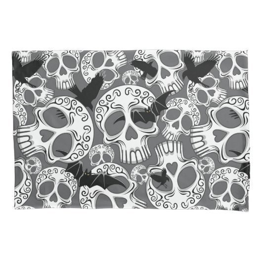 Schedel Halloween Decoratieve Calaveras Kussensloop (Voorkant)