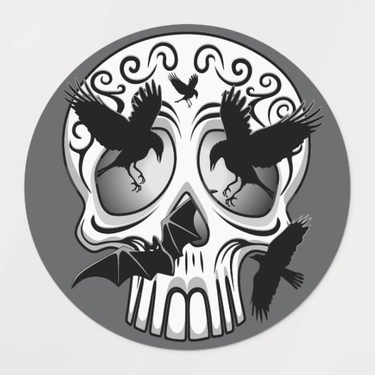 Schedel Halloween decoratieve Calaveras Labels (Design 1)
