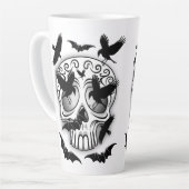 Schedel Halloween Decoratieve Calaveras Latte Mok (Linkerhoek)