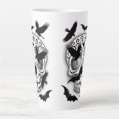 Schedel Halloween Decoratieve Calaveras Latte Mok (Voorkant)