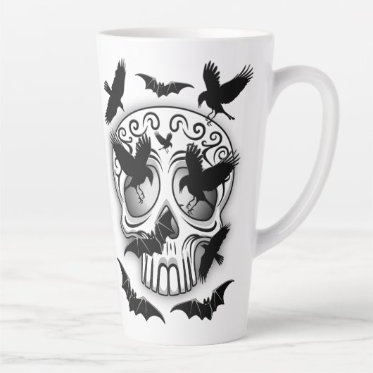 Schedel Halloween Decoratieve Calaveras Latte Mok (Rechts)