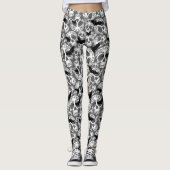 Schedel Halloween Decoratieve Calaveras Leggings (Voorkant)