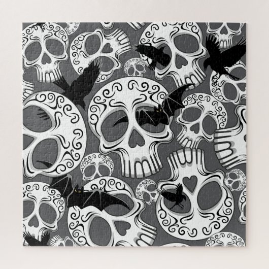 Schedel Halloween Decoratieve Calaveras Legpuzzel (Verticaal)