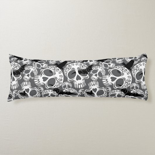 Schedel Halloween Decoratieve Calaveras Lichaamskussen (Voorkant)