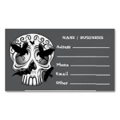 Schedel Halloween Decoratieve Calaveras Magnetisch Visitekaartje (Voorkant)