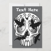 Schedel Halloween Decoratieve Calaveras Magnetische Uitnodiging (Voorkant)