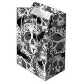 Schedel Halloween Decoratieve Calaveras Medium Cadeauzakje (Achterkant Gekanteld)