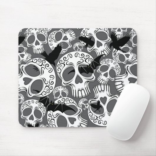 Schedel Halloween Decoratieve Calaveras Muismat (Met muis)