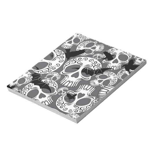 Schedel Halloween Decoratieve Calaveras Notitieblok (Linkerzijde)
