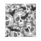 Schedel Halloween Decoratieve Calaveras Notitieblok (Voorkant)