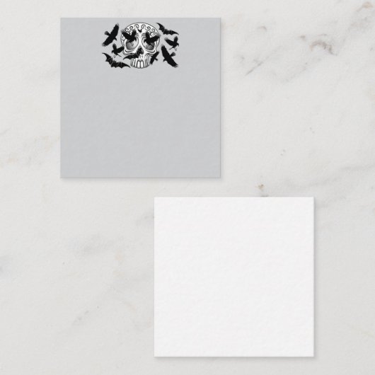 Schedel Halloween decoratieve Calaveras Notitiekaartje (Voorkant / Achterkant)