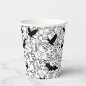 Schedel Halloween Decoratieve Calaveras Papieren Bekers (Achterkant)