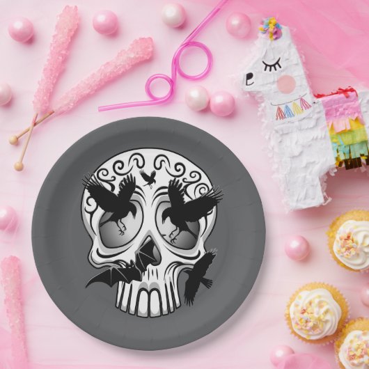 Schedel Halloween Decoratieve Calaveras Papieren Bordje (Feest)