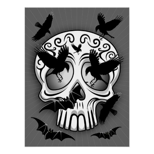 Schedel Halloween Decoratieve Calaveras Perfect Poster (Voorkant)