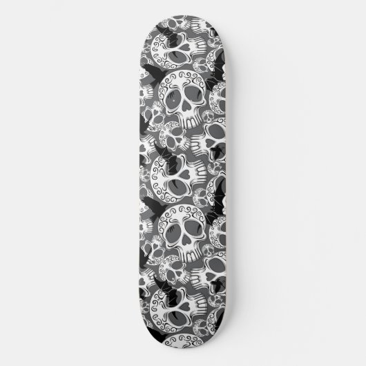 Schedel Halloween Decoratieve Calaveras Persoonlijk Skateboard (Voorkant)