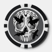 Schedel Halloween Decoratieve Calaveras Poker Chips (Voorkant)