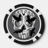Schedel Halloween Decoratieve Calaveras Poker Chips (Achterkant)