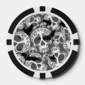 Schedel Halloween Decoratieve Calaveras Poker Chips (Voorkant)
