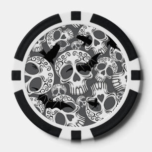 Schedel Halloween Decoratieve Calaveras Poker Chips