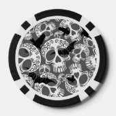 Schedel Halloween Decoratieve Calaveras Poker Chips (Achterkant)