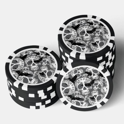 Schedel Halloween Decoratieve Calaveras Poker Chips (Opstapeling)
