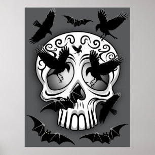 Schedel Halloween Decoratieve Calaveras Poster