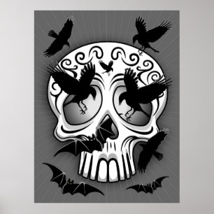Schedel Halloween Decoratieve Calaveras Poster