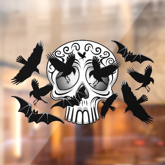 Schedel Halloween Decoratieve Calaveras Raamsticker (Vel 2)