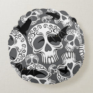Schedel Halloween Decoratieve Calaveras Rond Kussen