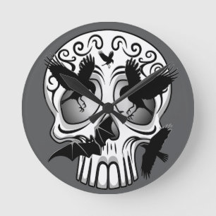 Schedel Halloween Decoratieve Calaveras Ronde Klok