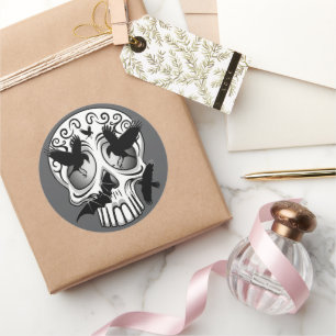 Schedel Halloween decoratieve Calaveras Ronde Sticker