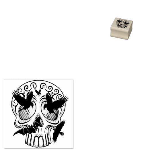 Schedel Halloween Decoratieve Calaveras Rubberstempel (Gestempeld)