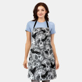 Schedel Halloween Decoratieve Calaveras Schort (Gedragen)