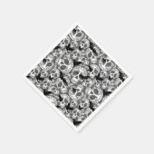 Schedel Halloween Decoratieve Calaveras Servet (Hoek)