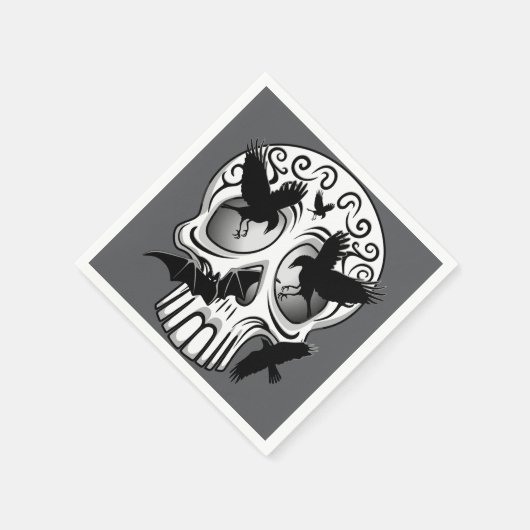 Schedel Halloween Decoratieve Calaveras Servet (Hoek)