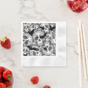 Schedel Halloween Decoratieve Calaveras Servet