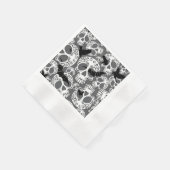 Schedel Halloween Decoratieve Calaveras Servet (Hoek)