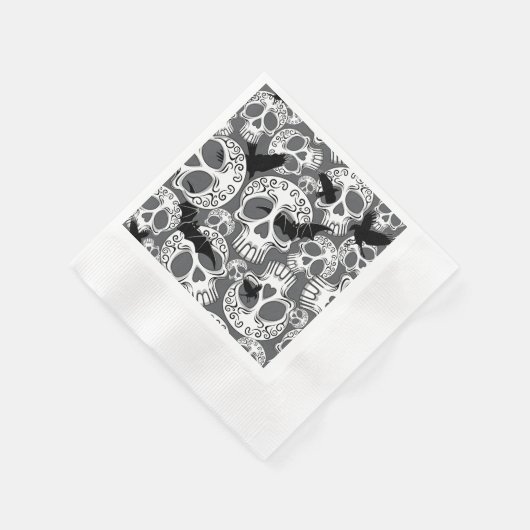 Schedel Halloween Decoratieve Calaveras Servet (Hoek)