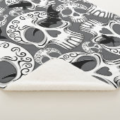 Schedel Halloween Decoratieve Calaveras Sherpa Deken (3/4)