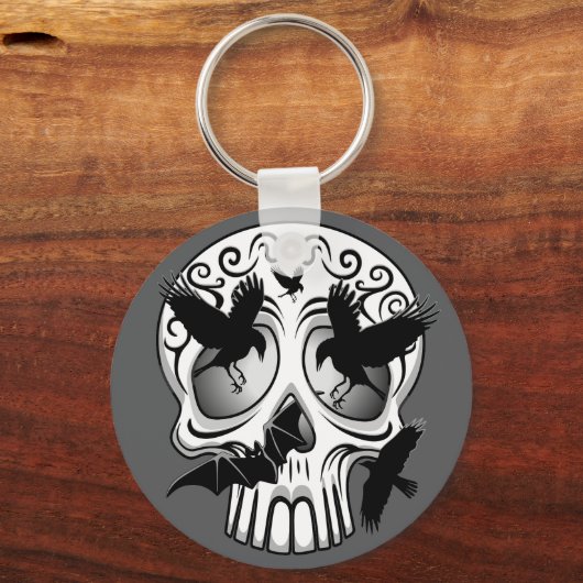 Schedel Halloween Decoratieve Calaveras Sleutelhanger (Voorkant)